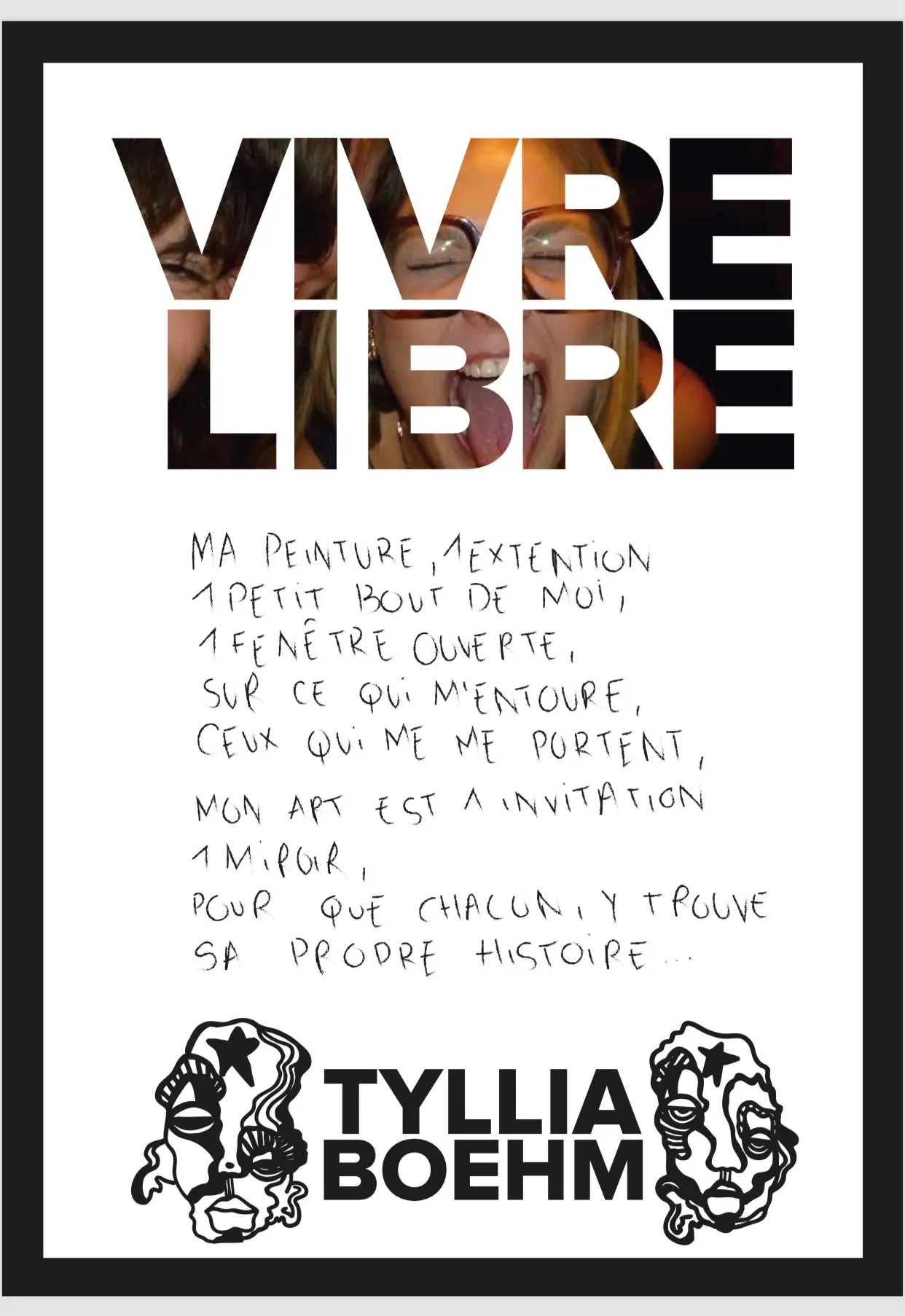 Carabine présente PAN PAN! au Boudu Pont – soirée DJ gratuite à Toulouse Visuel de l’exposition artistique de Tyllia Boehm au Boudu Pont à Toulouse, art contemporain exposé dans un bar culturel du quartier Saint-Cyprien