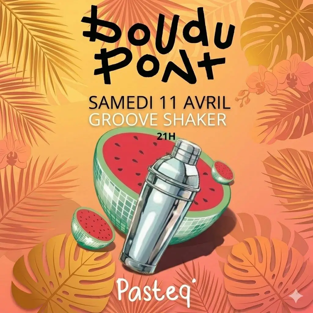 DJ Pasteq au Boudu Pont – soirée groove shaker à Toulouse Affiche du DJ set de Pasteq au Boudu Pont à Toulouse, soirée groove shaker le samedi 11 avril à 21h dans le quartier Saint-Cyprien